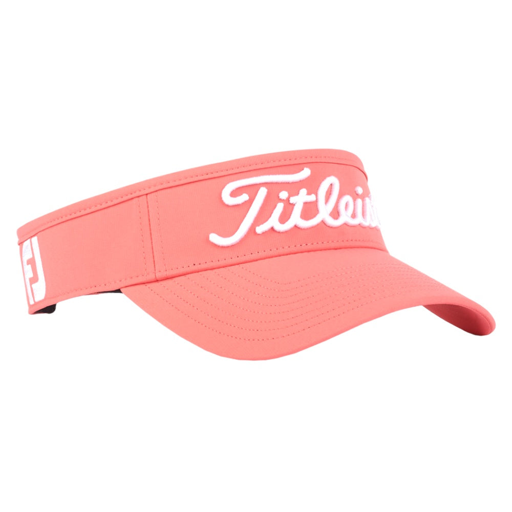 Titleist Tour Performance Staff Collection Golf Visor Coral/White - 23 Men