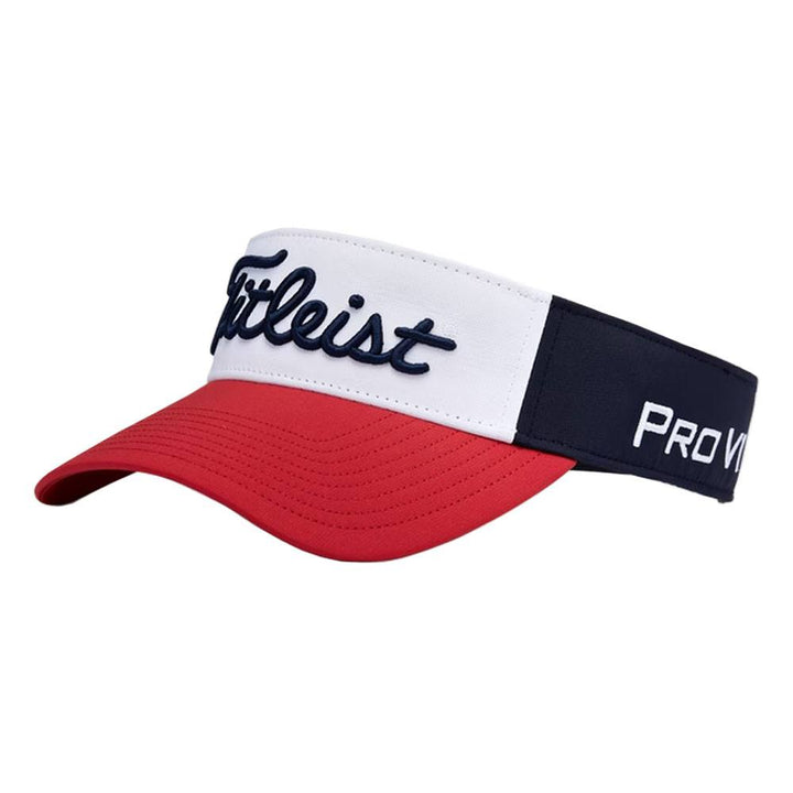 Titleist Tour Performance Staff Collection Golf Visor Navy/White/Red - 23 Men
