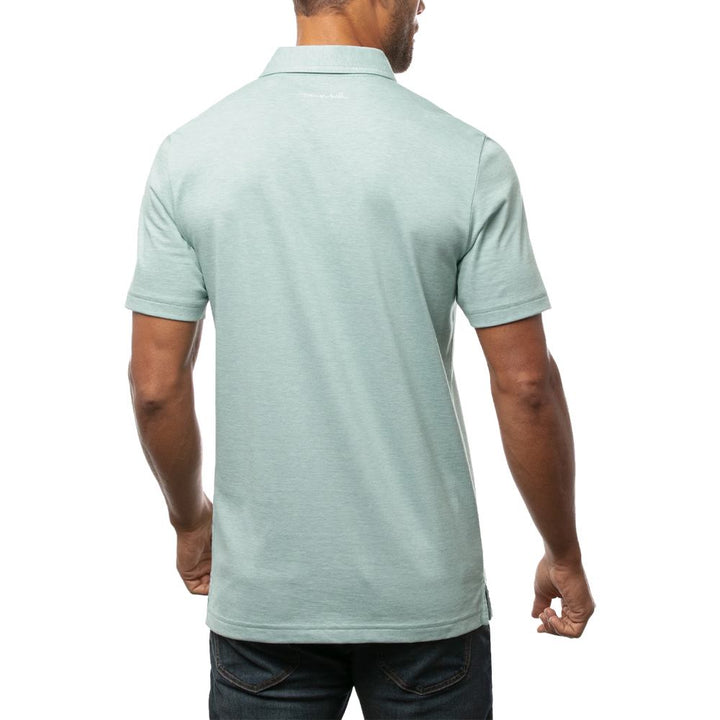 TravisMathew The Zinna Golf Polo Heather Beryl Green - FW24 Men