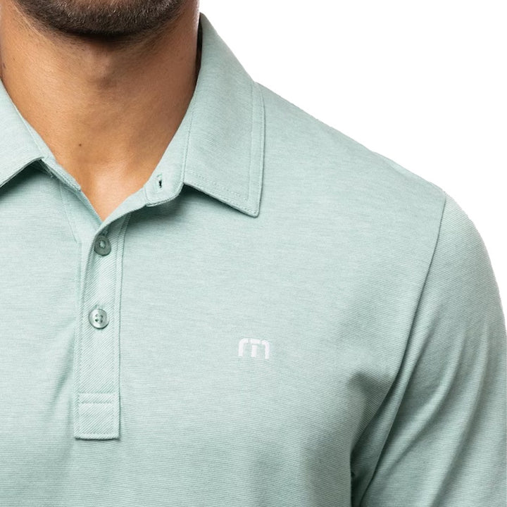 TravisMathew The Zinna Golf Polo Heather Beryl Green - FW24 Men