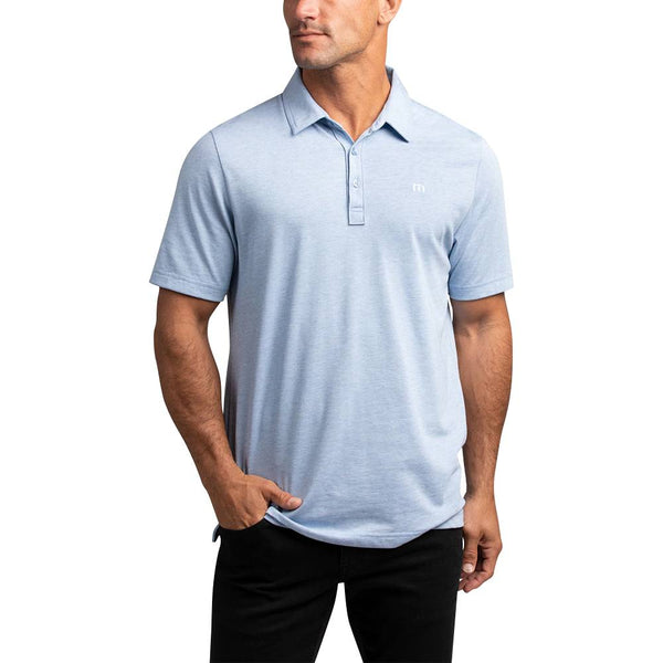 TravisMathew The Zinna Golf Polo Heather Light Blue - FW24 Men