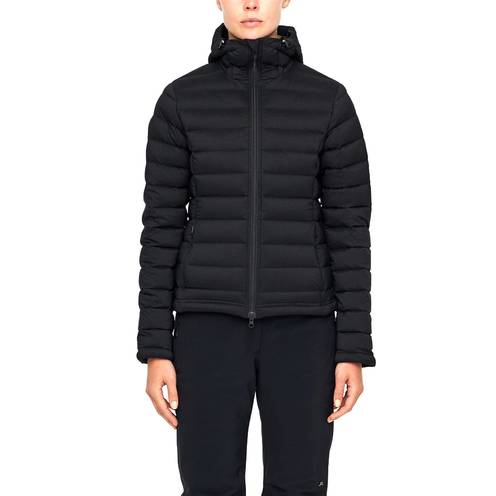 J.Lindeberg Ease Hooded Liner JL Down Golf Jacket Black - FW18 Women