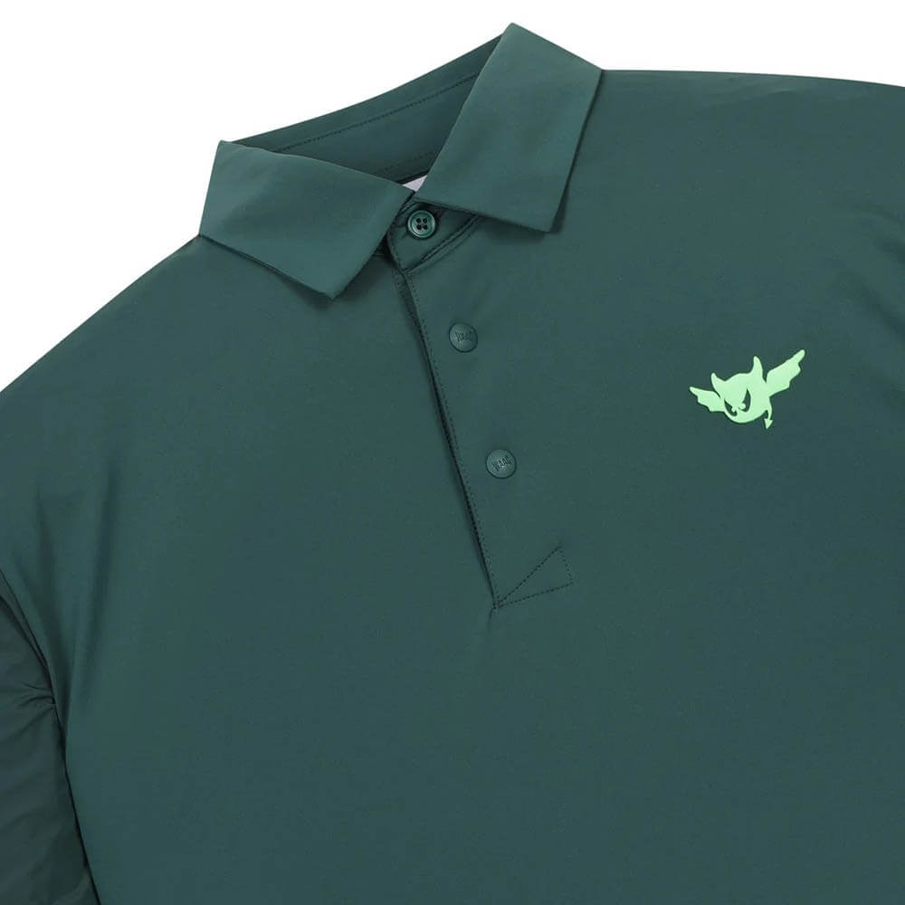 WAAC Cool Touch Longsleeve Golf Polo Green - SP25 Men