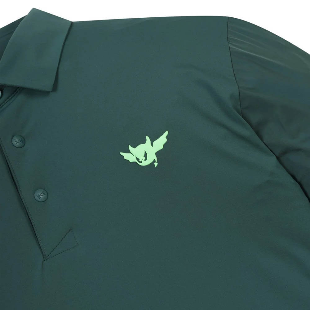 WAAC Cool Touch Longsleeve Golf Polo Green - SP25 Men