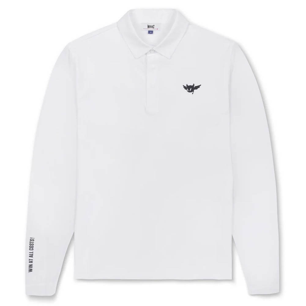 WAAC Cool Touch Longsleeve Golf Polo White - SP25 Men