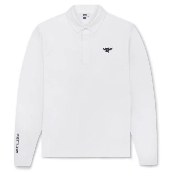 WAAC Cool Touch Longsleeve Golf Polo White - SP25 Men