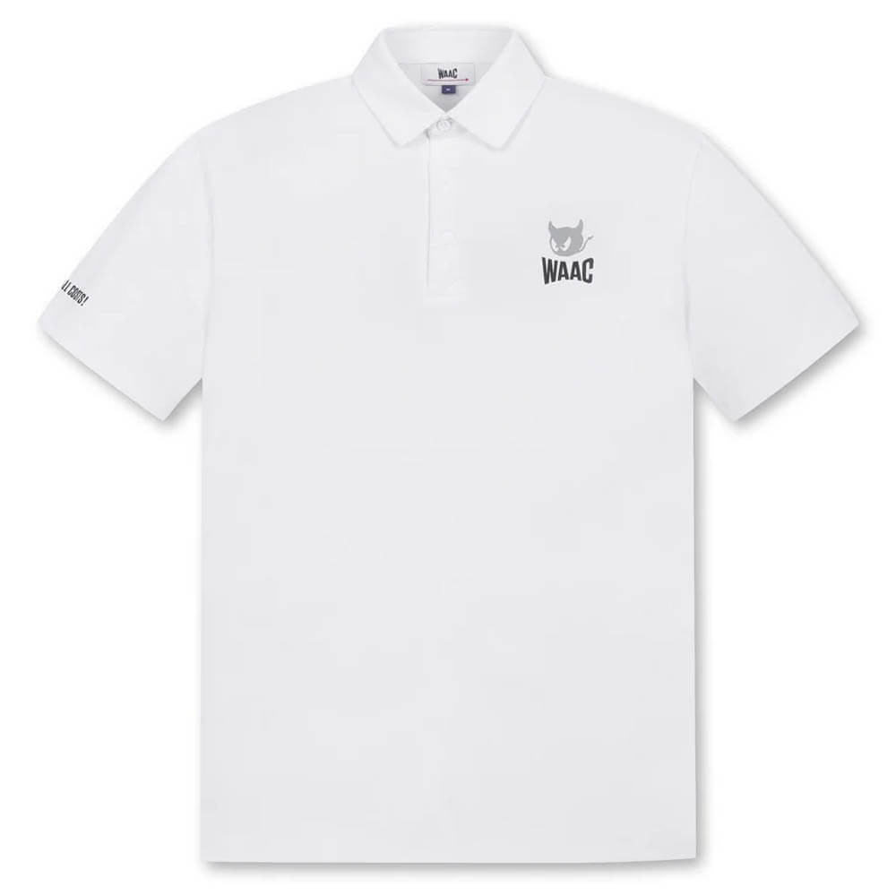 WAAC Essential Pique Golf Polo White - SP25 Men