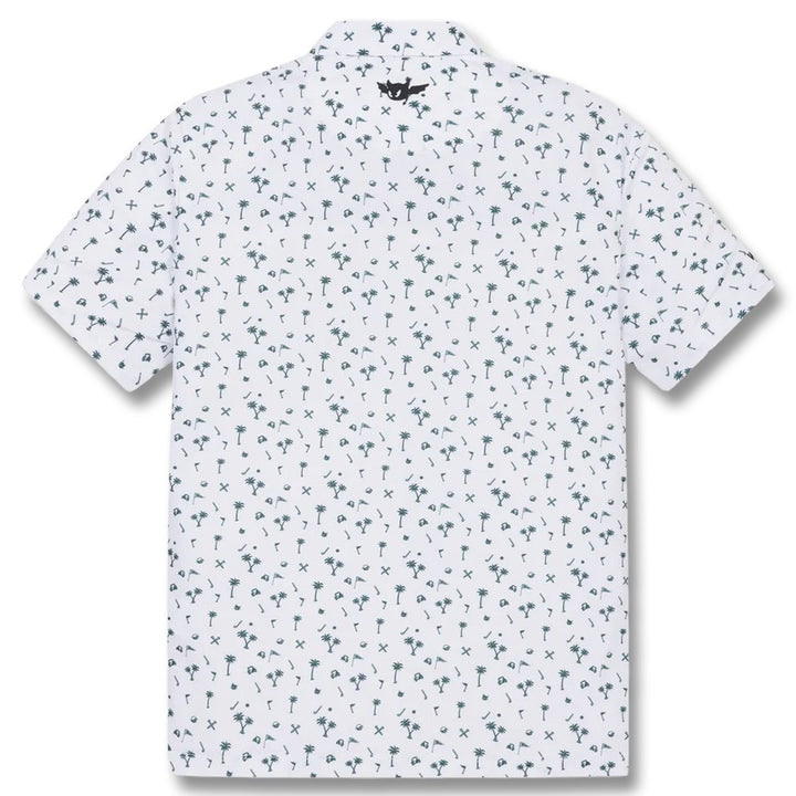WAAC Allover Motif Golf Polo White - SP25 Men
