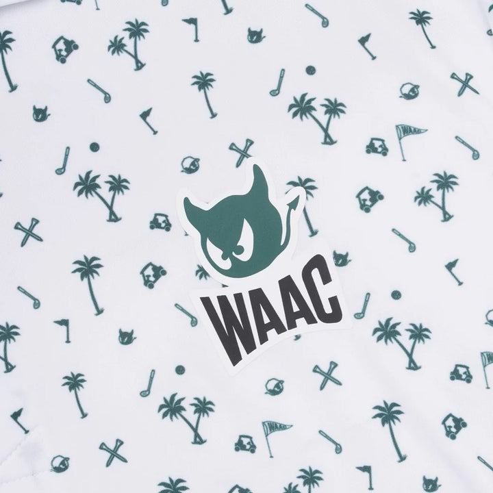 WAAC Allover Motif Golf Polo White - SP25 Men