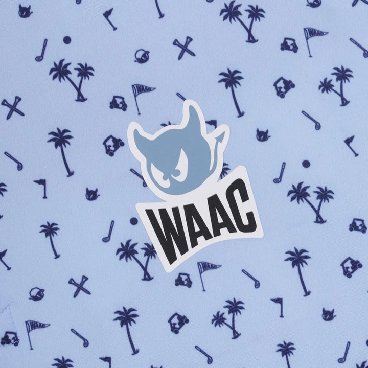 WAAC Allover Motif Golf Polo Light Blue - SP25 Men