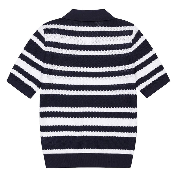 WAAC Multi Stripes Knit Golf Polo Navy - SP25 Women