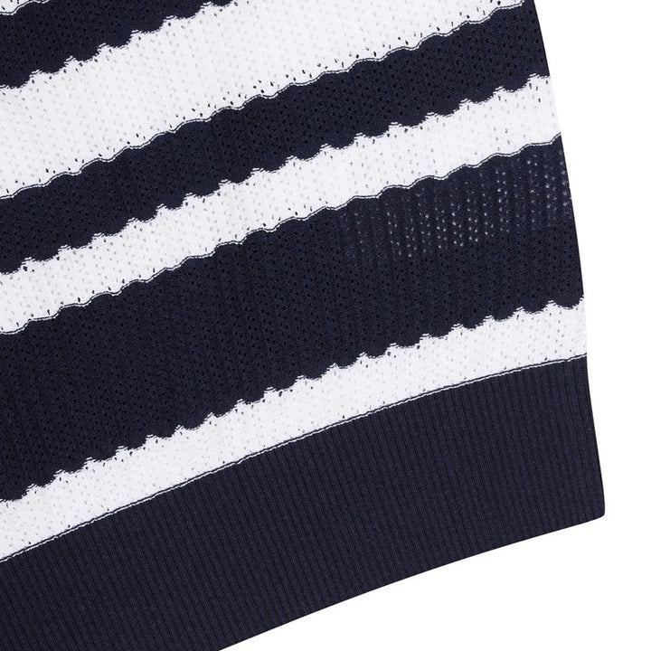 WAAC Multi Stripes Knit Golf Polo Navy - SP25 Women