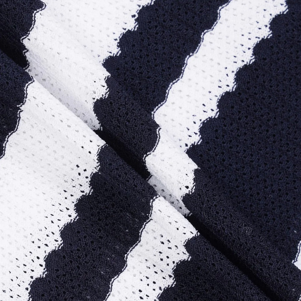 WAAC Multi Stripes Knit Golf Polo Navy - SP25 Women