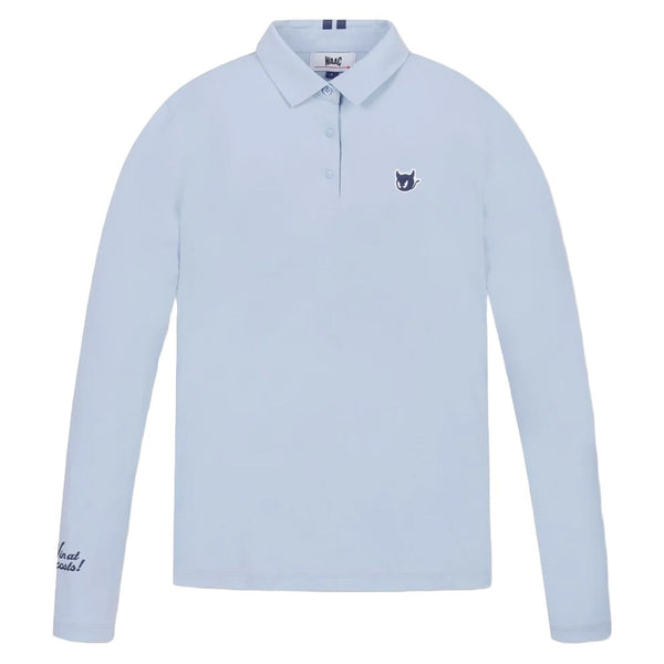 WAAC Essential Collar Longsleeve Golf Polo Light Blue - SP25 Women