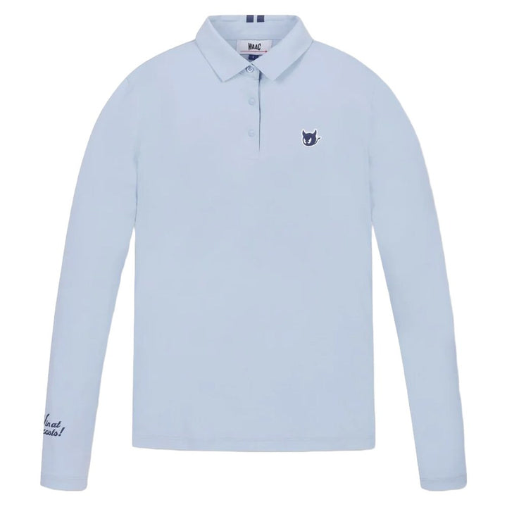 WAAC Essential Collar Longsleeve Golf Polo Light Blue - SP25 Women