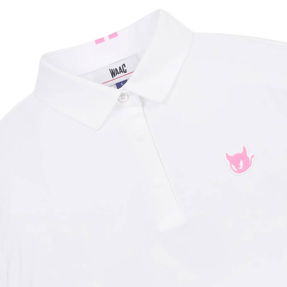WAAC Essential Collar Longsleeve Golf Polo White - SP25 Women
