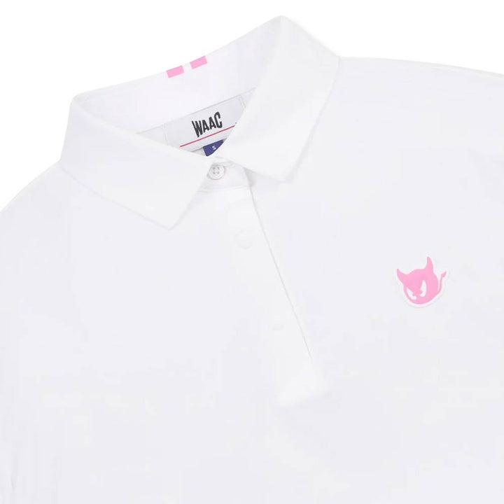 WAAC Essential Collar Longsleeve Golf Polo White - SP25 Women
