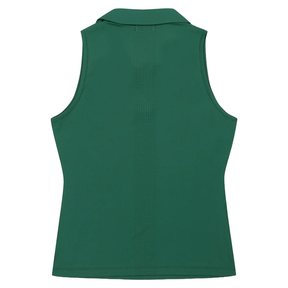 WAAC Micro Mesh Sleeveless Golf Polo Green - SP25 Women