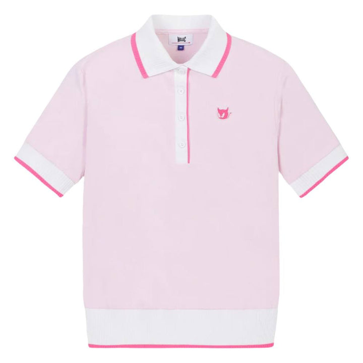WAAC Rib Collar Golf Polo Light Pink - SP25 Women