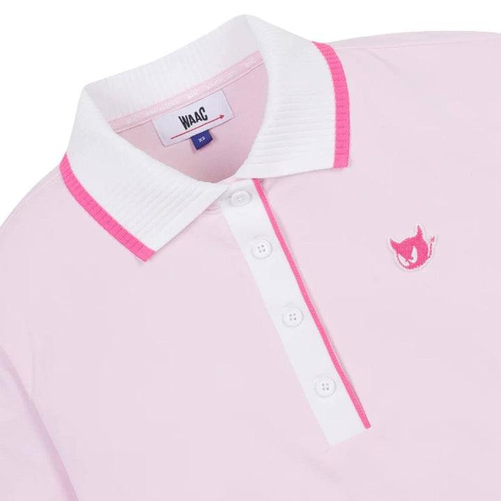 WAAC Rib Collar Golf Polo Light Pink - SP25 Women