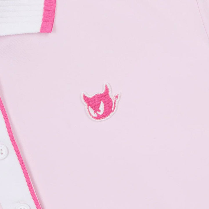 WAAC Rib Collar Golf Polo Light Pink - SP25 Women