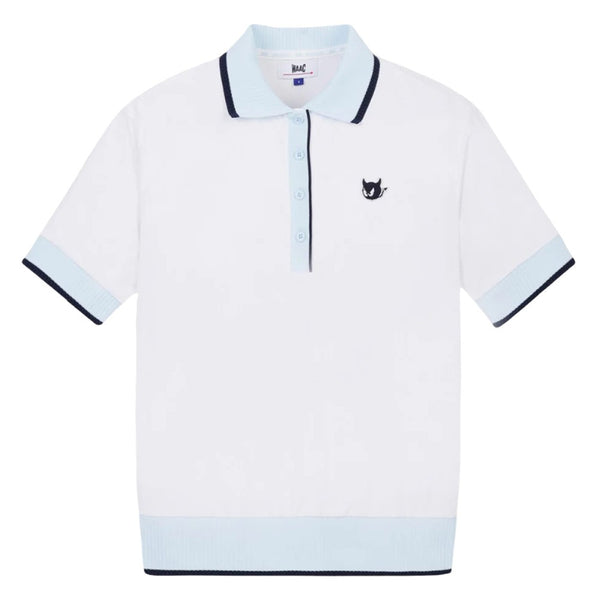 WAAC Rib Collar Golf Polo White - SP25 Women