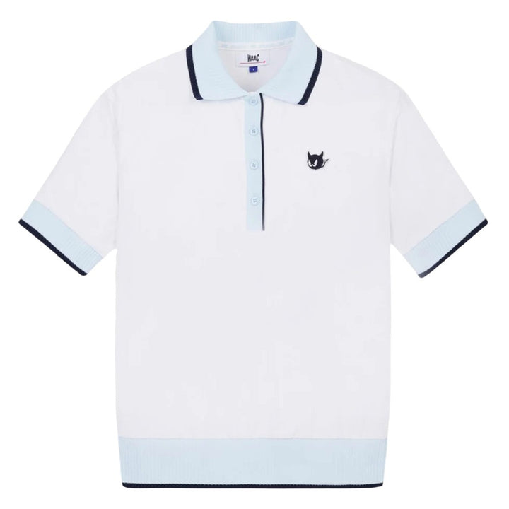 WAAC Rib Collar Golf Polo White - SP25 Women