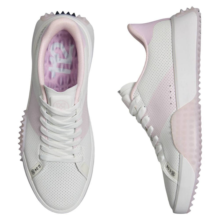 Gfore G.112 Perforated Saddle Stripe Kiltie Spikeless Golf Shoes Snow/Blush - SP25 Women
