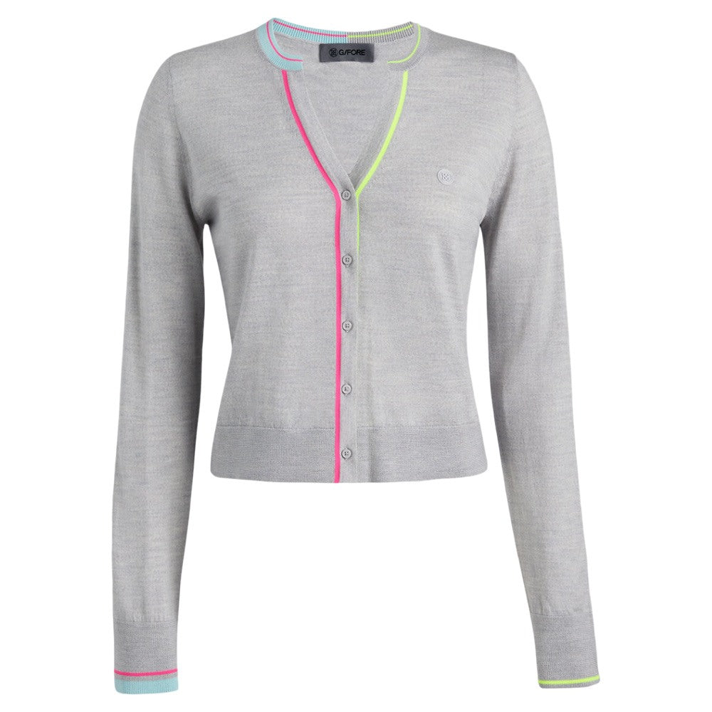 Gfore Fitted Merino Wool Cardigan Golf Sweater Twilight - SP25 Women