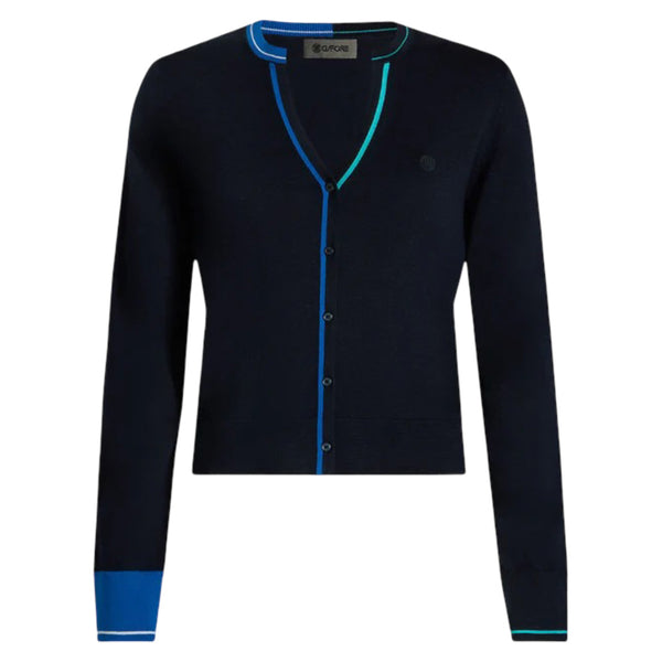 Gfore Fitted Merino Wool Cardigan Golf Sweater Twilight - SP25 Women