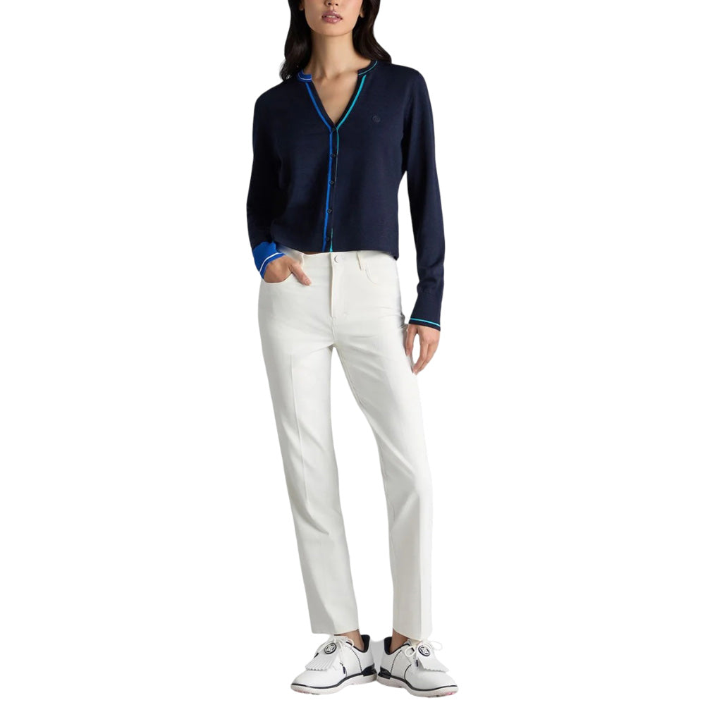 Gfore Fitted Merino Wool Cardigan Golf Sweater Twilight - SP25