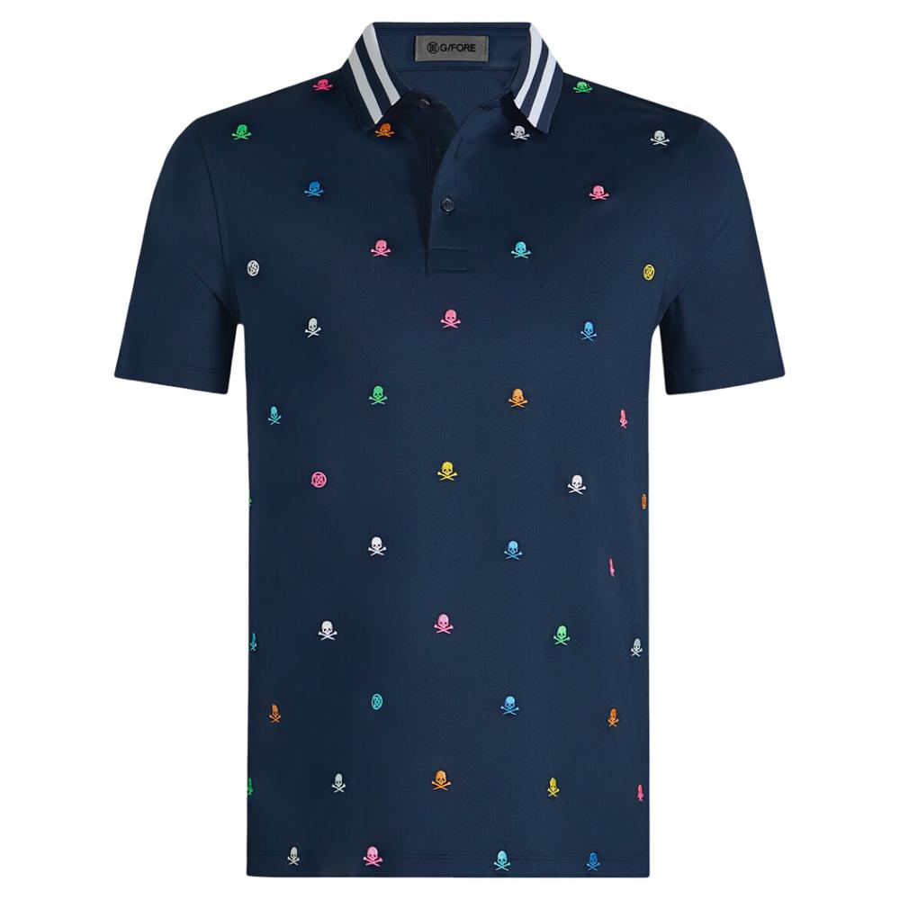 Gfore Embroidered Tech Jersey Golf Polo Twilight - SP25 Men
