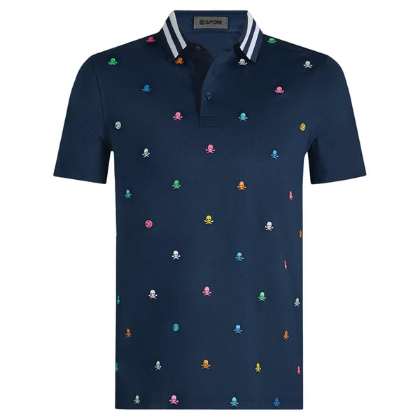 Gfore Embroidered Tech Jersey Golf Polo Twilight - SP25 Men