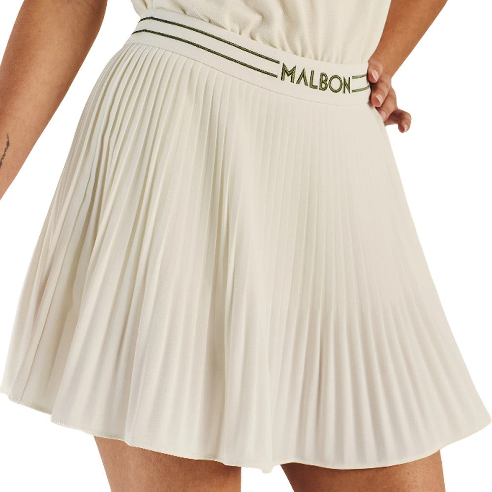 Malbon Valentina Pleated Golf Skirt Ivory - SS25 Women