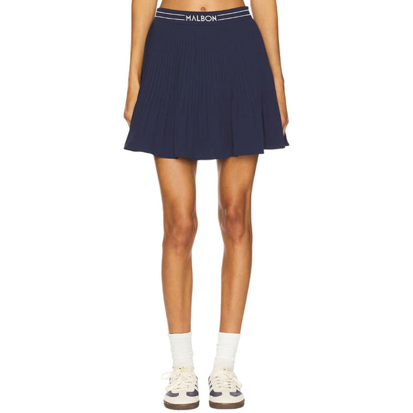 Malbon Valentina Pleated Golf Skirt Navy - SS25 Women