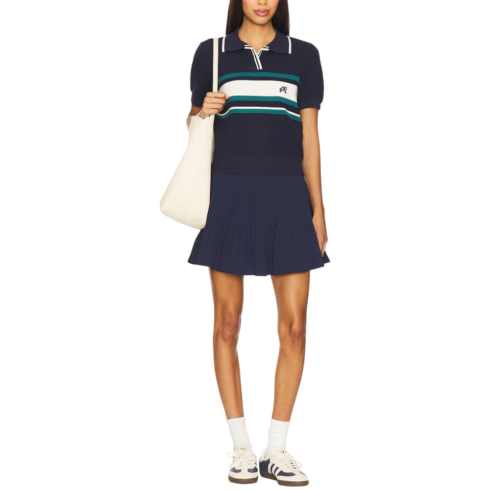 Malbon Valentina Pleated Golf Skirt Navy - SS25 Women