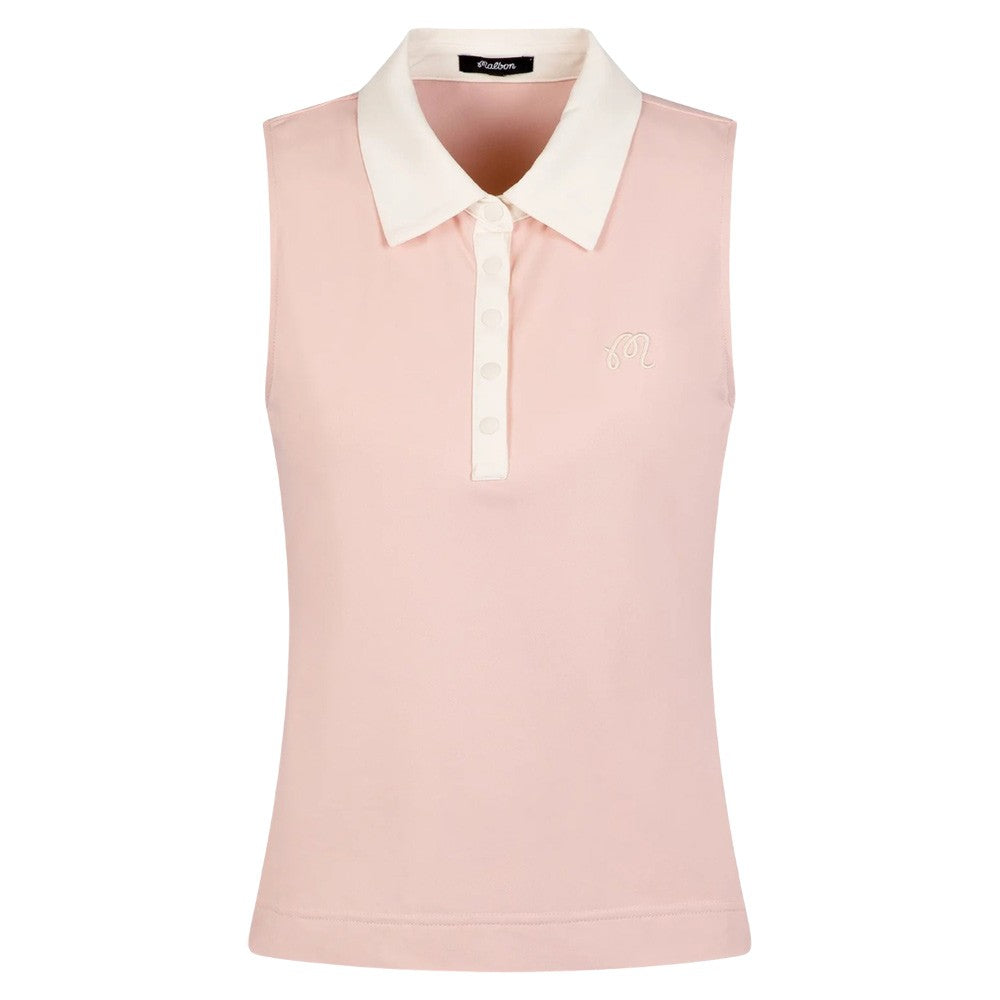 Malbon Claudia Sleeveless Golf Polo Rose - SS25 Women