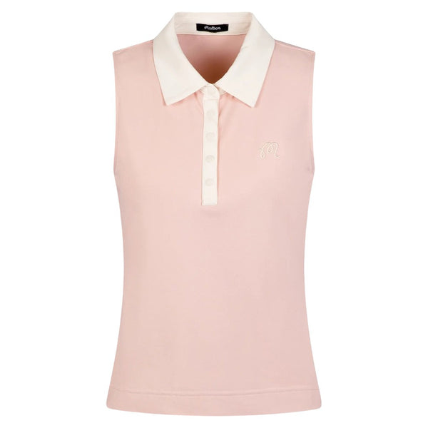 Malbon Claudia Sleeveless Golf Polo Rose - SS25 Women