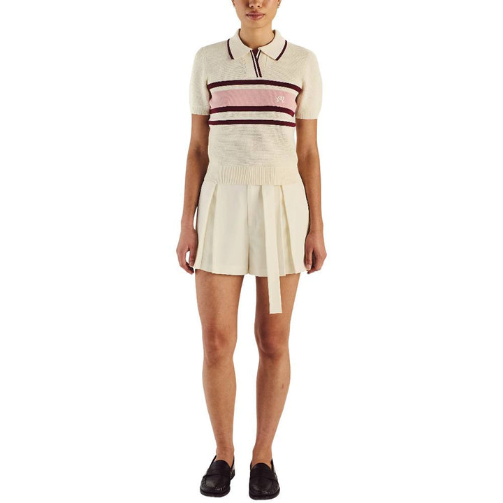 Malbon Carina Shortsleeve Golf Polo Ivory - SS25 Women