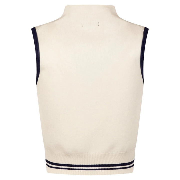 Malbon Kara Mock Neck Golf Vest Ivory - SS25 Women
