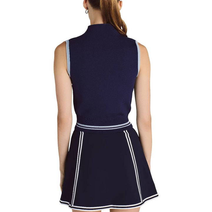 Malbon Kara Mock Neck Golf Vest Navy - SS25 Women