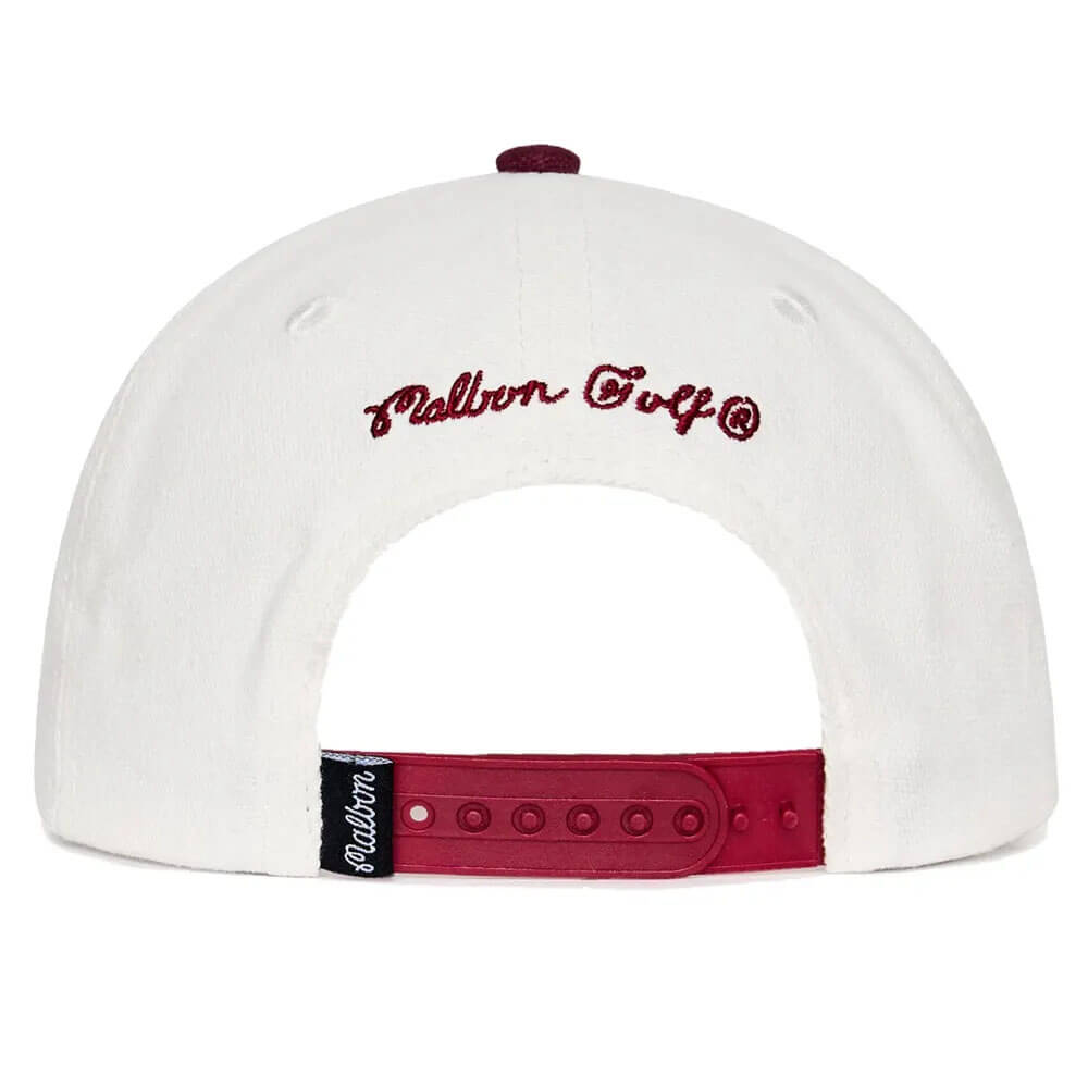 Malbon Sportiva Painter Golf Cap Ivory/Vino - SS25 Men