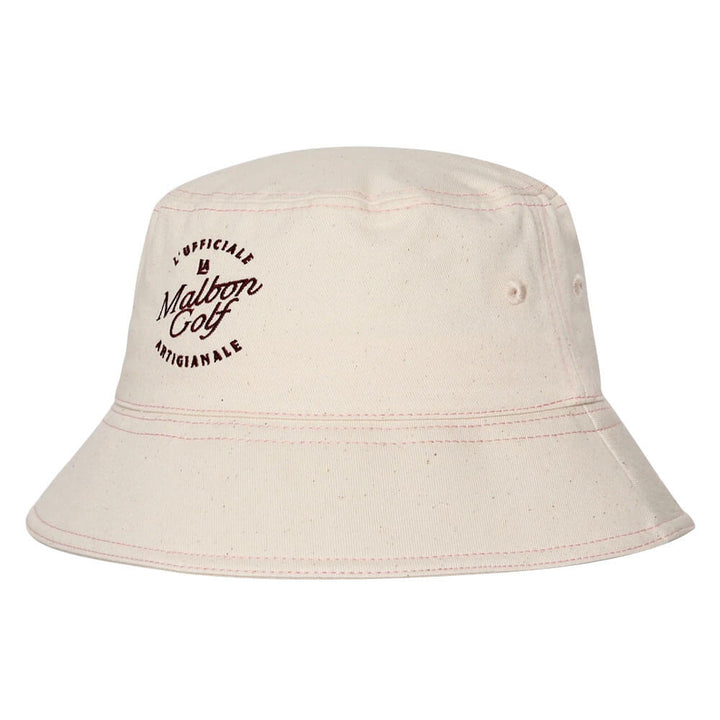 Malbon Artigianale Golf Bucket Hat Ivory - SS25 Men