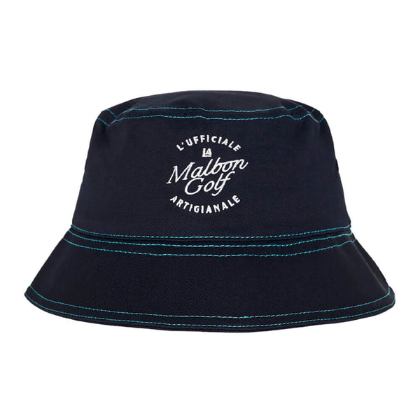Malbon Artigianale Golf Bucket Hat Navy - SS25 Men
