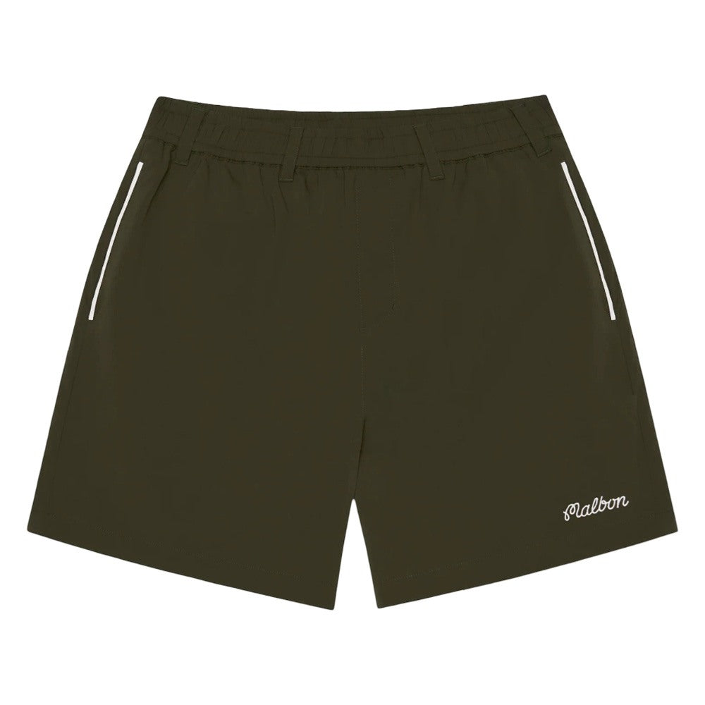 Malbon Riva Nylon Golf Shorts Cypress Green - SS25 Men