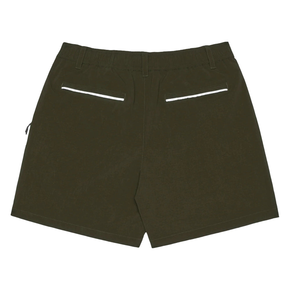 Malbon Riva Nylon Golf Shorts Cypress Green - SS25 Men