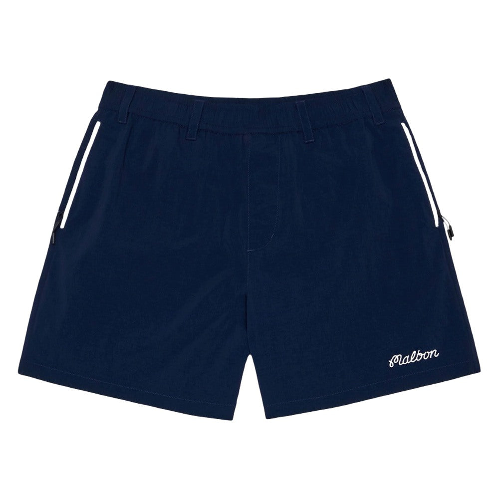 Malbon Riva Nylon Golf Shorts Navy - SS25 Men – Golfio