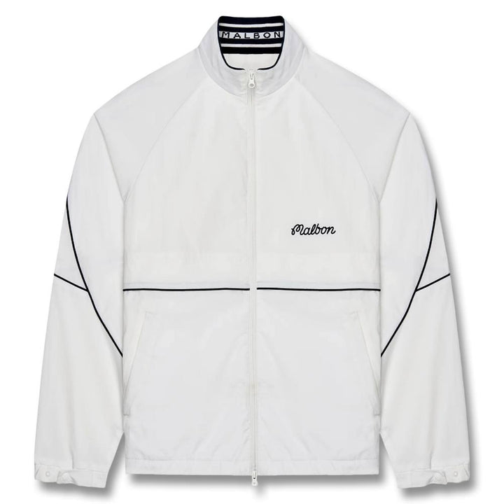 Malbon Riva Nylon Golf Jacket White - SS25 Men