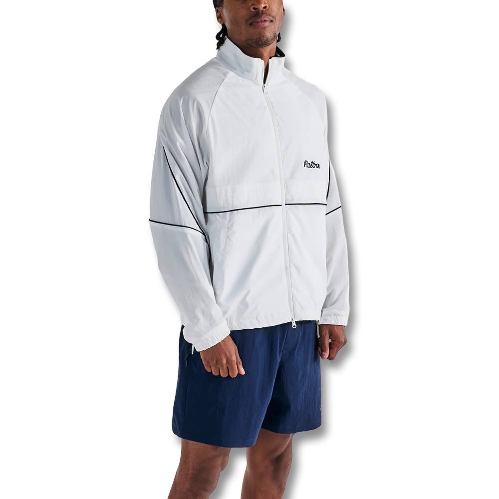 Malbon Riva Nylon Golf Jacket White - SS25 Men – Golfio