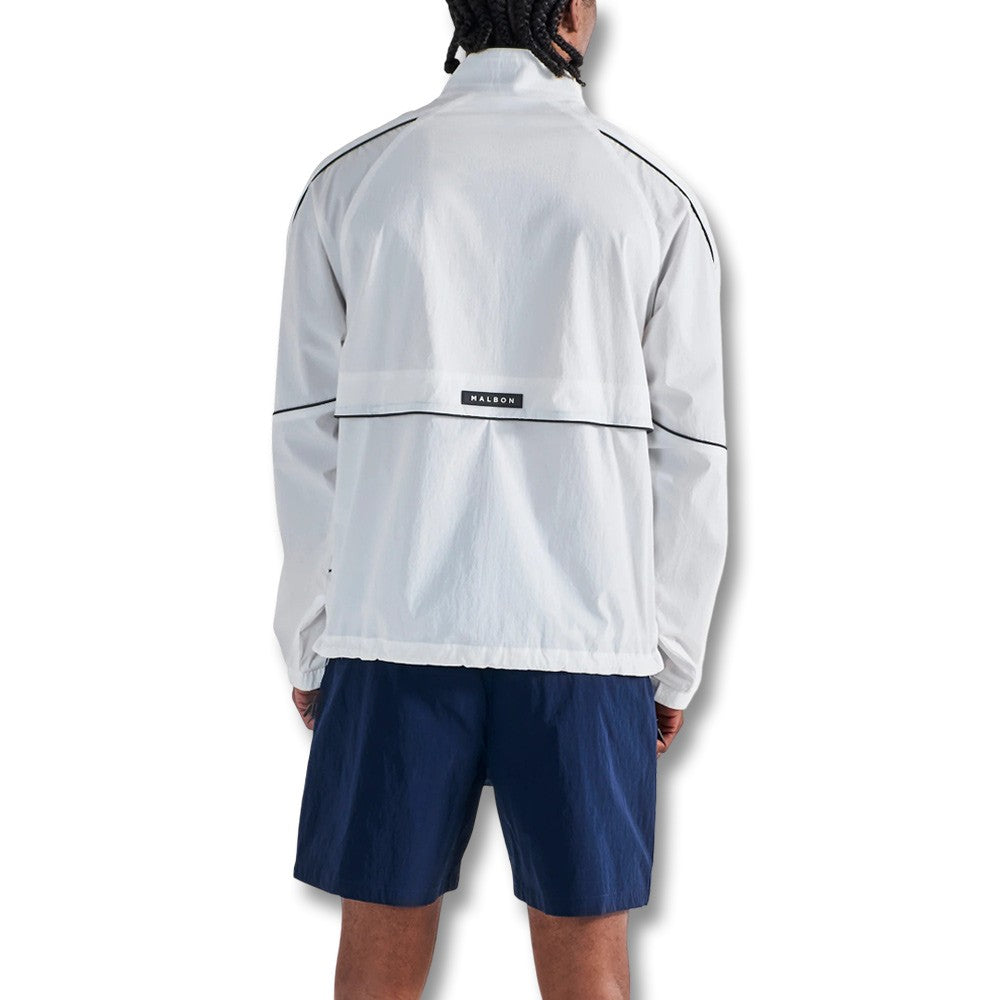 Malbon Riva Nylon Golf Jacket White - SS25 Men – Golfio